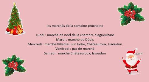 Marché des 15 prochains jours